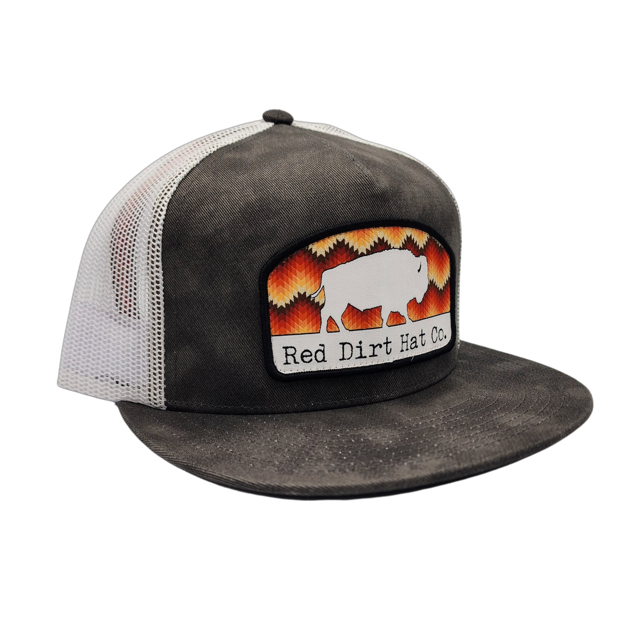 Red Dirt Hat Co. Old Skool Duck Camo and Tan Youth Mesh Cap