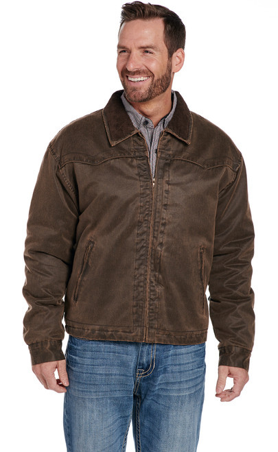 Cripple Creek Men's Apparel - Enzyme Washed Zip Front Jacket