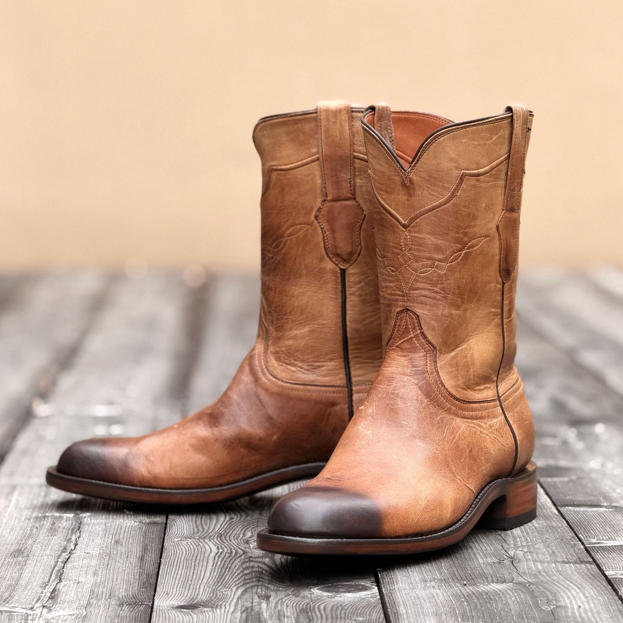Black Jack Boots - Goatskin Roper #342 - Tan Mad Dog - Billy's