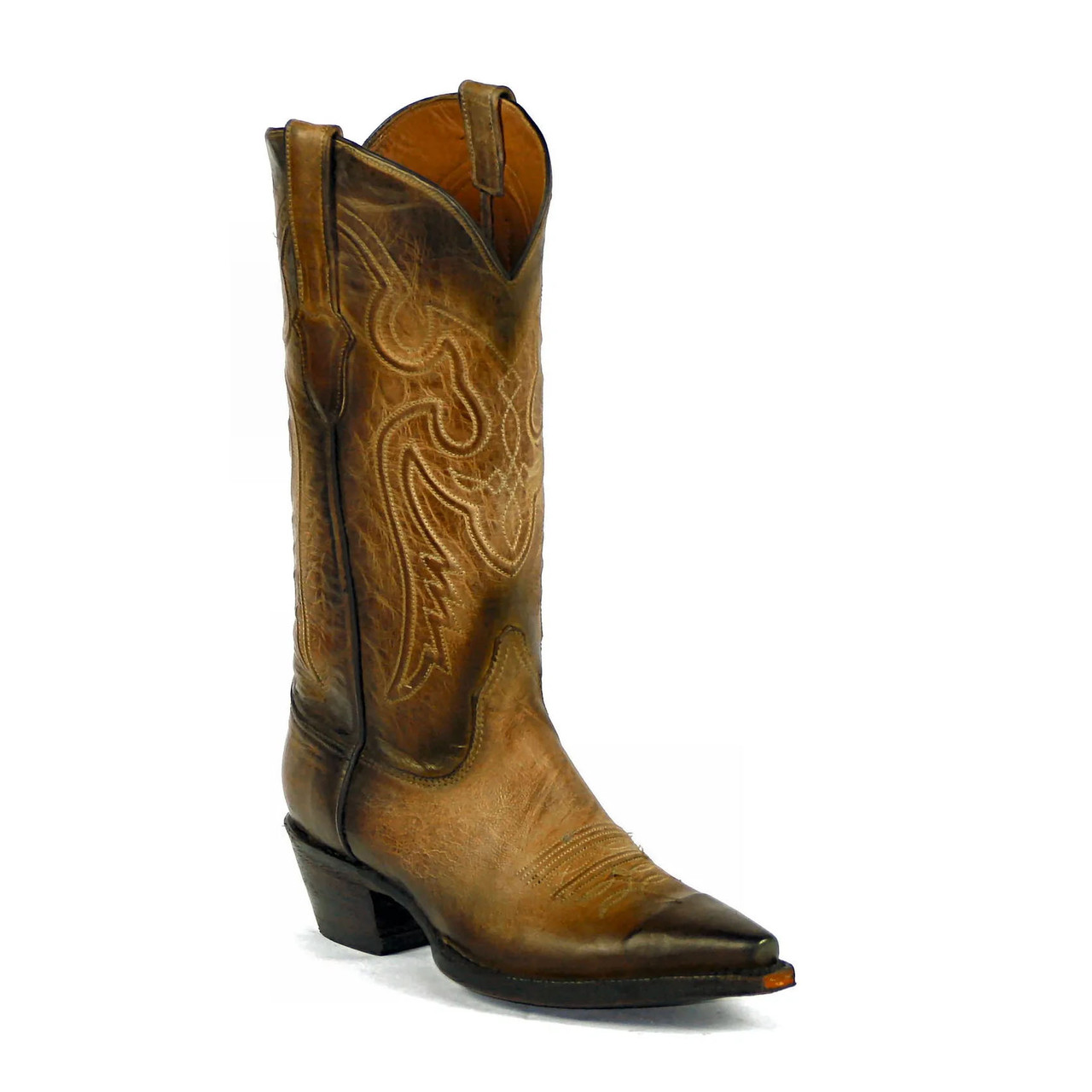 Black Jack Women's Boots - Goatskin Leather #8700 - Antiqued Tan