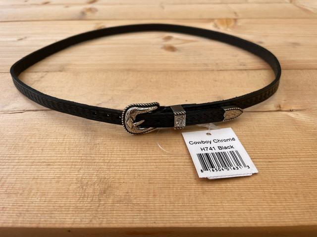 Cowboy Chrome Hat Bands - Basket Weave Tooled - Black - Billy's Western ...