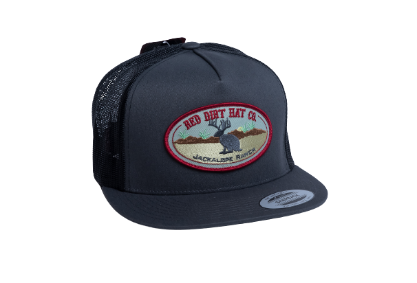 Red Dirt Hat Co Cap - Jackalope - Charcoal / Black - Billy's