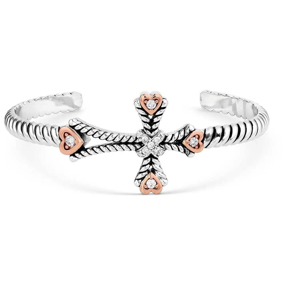 Montana Silversmith Accessories - Faith in my Heart Cross Bracelet