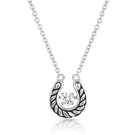 Montana Silversmith Accessories - Dancing Horseshoe CZ Necklace