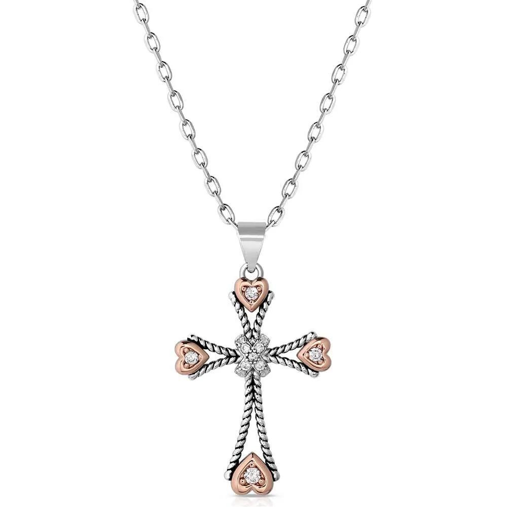 Montana Silversmith Accessories - Faith in my Heart Cross Necklace