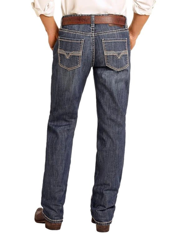 Rock Roll Denim Men's Jeans Relaxed Double Barrel Stackable