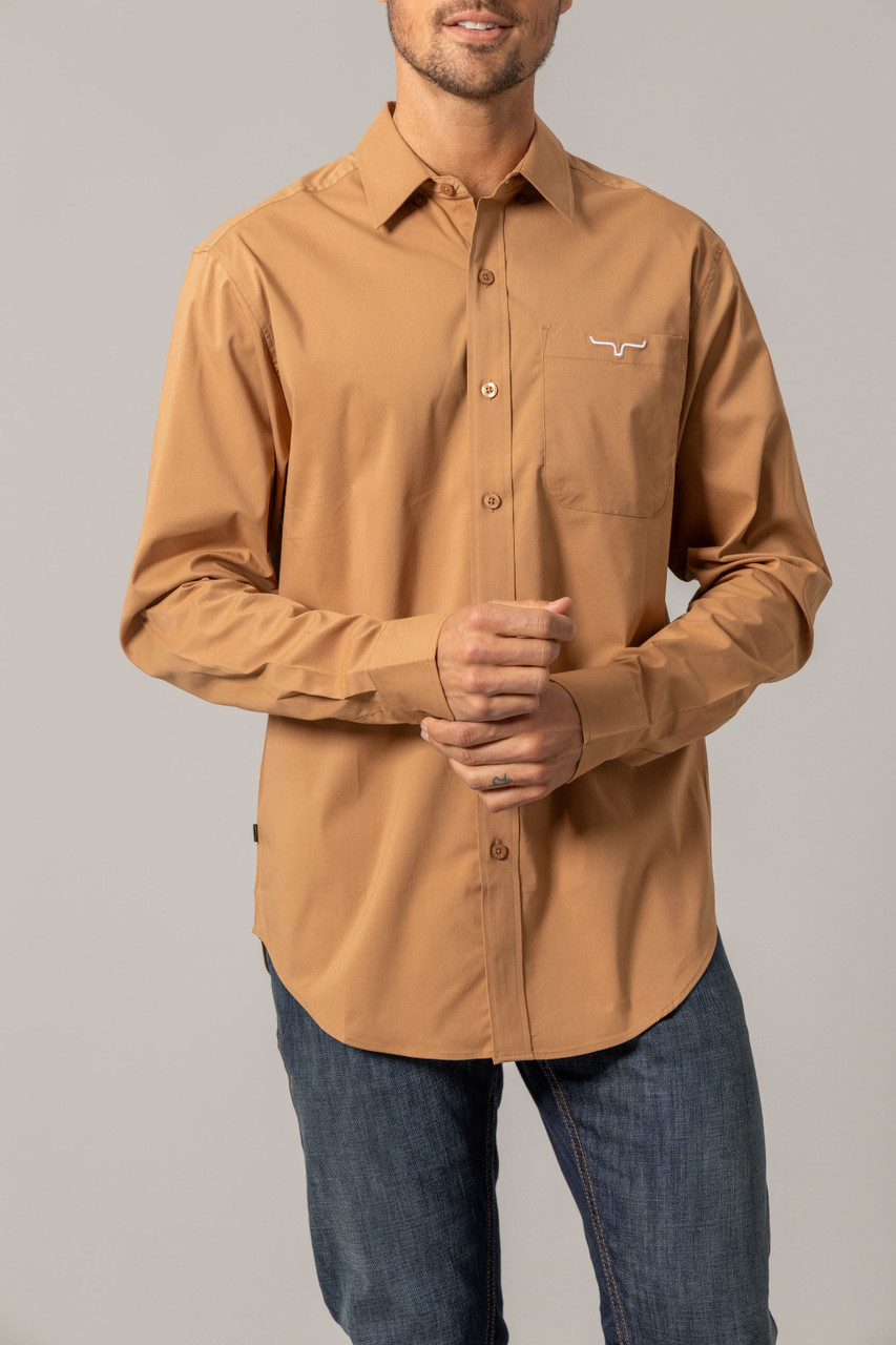 Kimes Ranch Men's Shirt - KR Team L/S - WW Brown - Billy's Western
