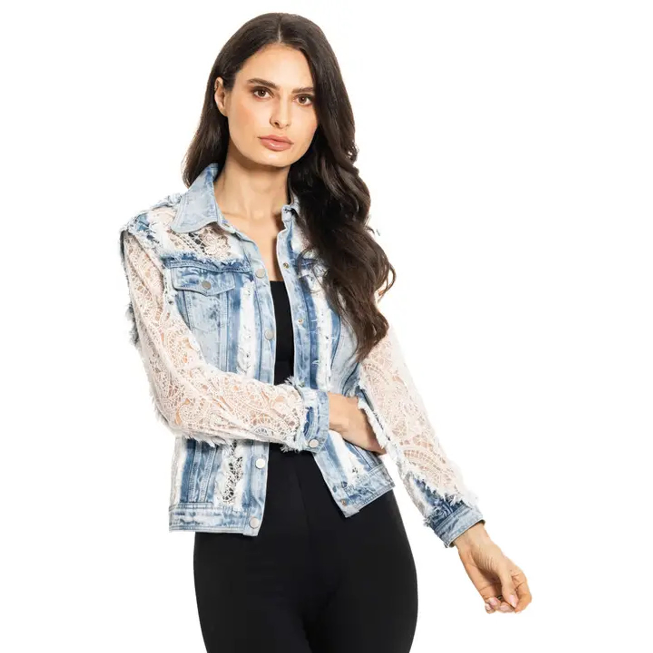 Adore Women's Jackets - Denim / White Lace - Billy's Western