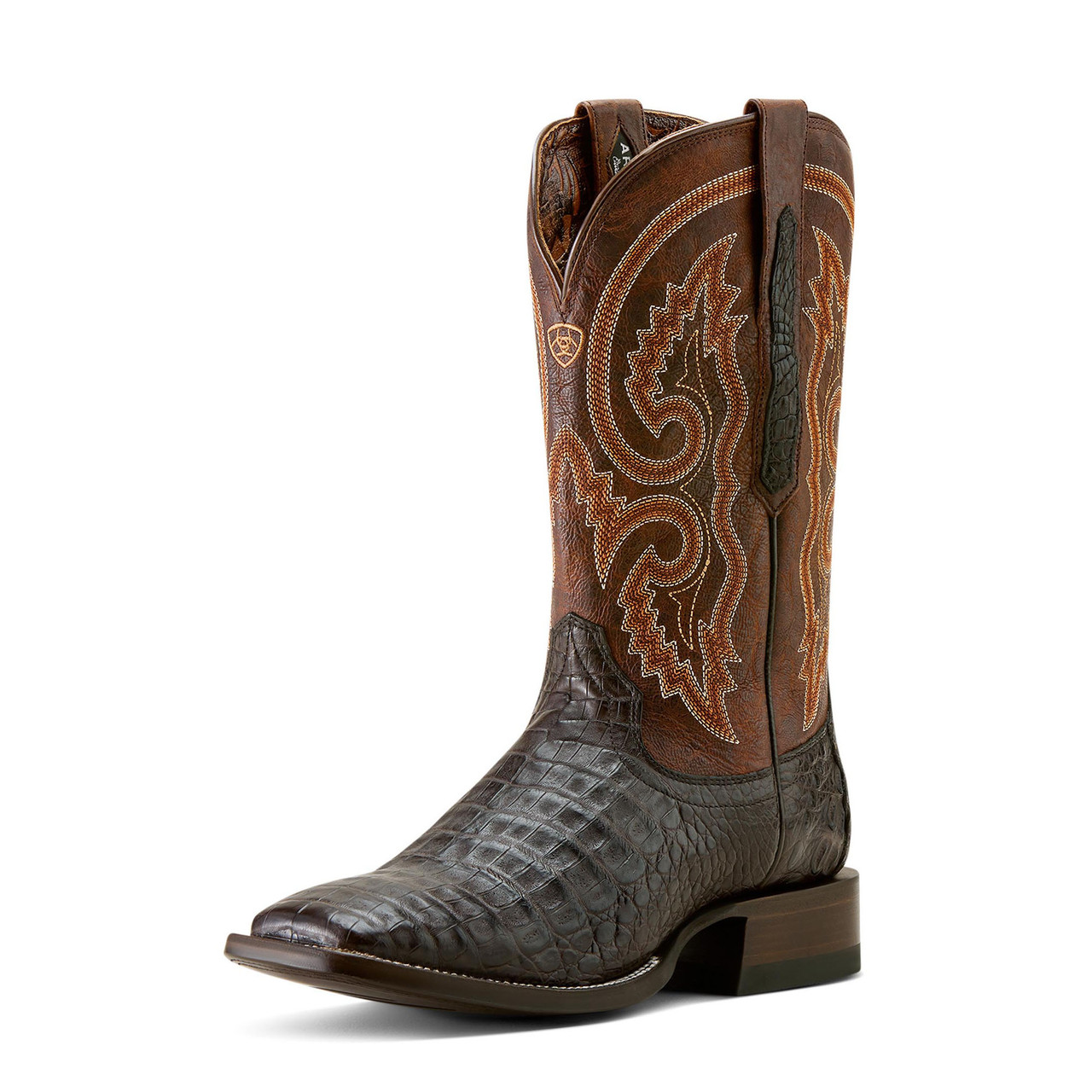 Black Caiman Belly Boots Alligator Boots Ariat Men's Bench Made
