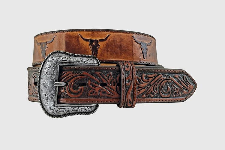 Gem Dandy Men's Accessories - Roper Genuine Leather Ox Head Design