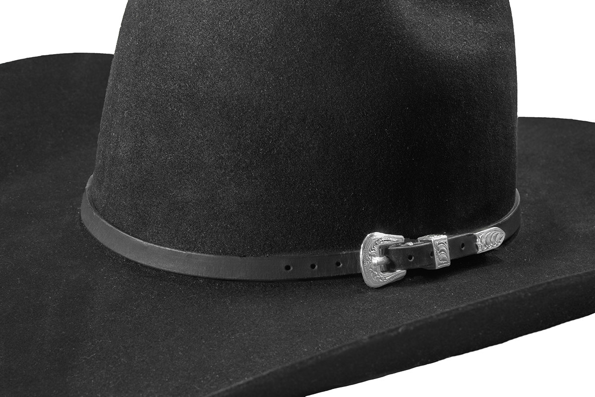 3599 Twister Hatband With 3-piece Buckle Set, Black, Laced With Smooth Tabs, Twister Brown Ribbon Hatband 0204502 | eBay main image 2