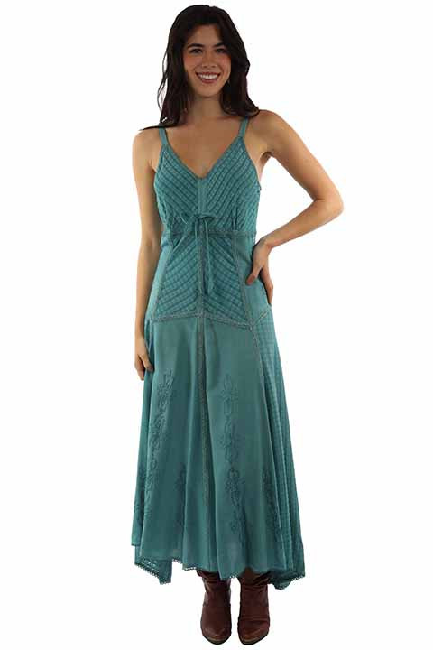 Scully Women's Dress - Honey Creek Collection - Long Rayon - Teal - Billy's  Western Wear