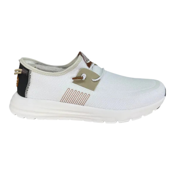 heyco公式アカウント01 Sidelineseries イクイノックス Hey Dude Men's Casuals - Sirocco Stretch Sox Loafer - White