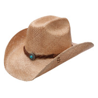 Stetson Straw Hat - Flatrock - Natural / Burned Stetson Straw Hat - Flatrock - Natural / Burned