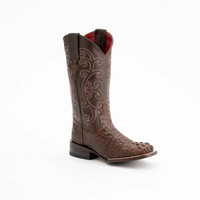 Ferrini Women's Boots - Print Caiman Crocodile - Sport Rust