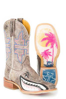 Tin Haul Women's Boots - Gnarly Pink Shark - Brown Crackle Tin Haul Women's Boots - Gnarly Pink Shark - Brown Crackle