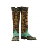 Liberty Women's Boots - Two Hearts - Blue Birds 16"