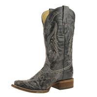 Corral Women's Boots - Snake Inlay - Black