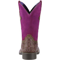 Ariat Kid's Boots - Crossroads - Distressed Brown / Fuschia Ariat Kid's Boots - Crossroads - Distressed Brown / Fuschia