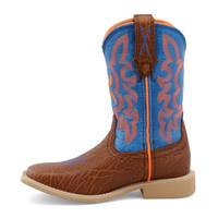 Twisted X Kids Boots - Hooey - Cognac Shoulder / Neon Blue Twisted X Kids Boots - Hooey - Cognac Shoulder / Neon Blue
