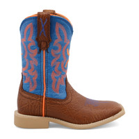 Twisted X Kids Boots - Hooey - Cognac Shoulder / Neon Blue Twisted X Kids Boots - Hooey - Cognac Shoulder / Neon Blue