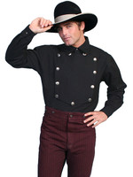 Scully Men's Shirt - Range Wear - Bib - Black Scully Men's Shirt - Range Wear - Bib - Black