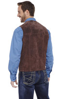 Cripple Creek Men's Apparel - Boar Suede / Snap Front Vest - Chocolate