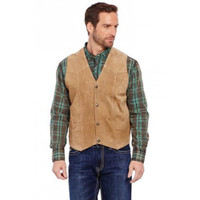 Cripple Creek Men's Apparel - Boar Suede / Snap Front Vest - Light Brown Cripple Creek Men's Apparel - Boar Suede / Snap Front Vest - Light Brown