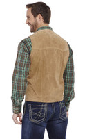 Cripple Creek Men's Apparel - Boar Suede / Snap Front Vest - Light Brown Cripple Creek Men's Apparel - Boar Suede / Snap Front Vest - Light Brown