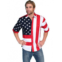 Scully Men's Shirt - Range Wear - Flag / Short Sleeve Scully Men's Shirt - Range Wear - Flag / Short Sleeve