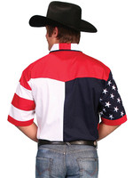 Scully Men's Shirt - Range Wear - Flag / Short Sleeve Scully Men's Shirt - Range Wear - Flag / Short Sleeve