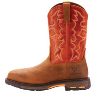 Ariat Men's Work Boots - Workhog ST - Dark Earth / Brick  Ariat Men's Work Boots - Workhog ST - Dark Earth / Brick