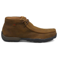 Twisted X Men's Work Casuals - Chukka Driving Moc - Distressed Saddle - Steel Toe