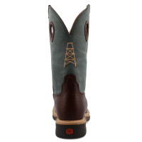 Twisted X Men's Work Boots - Lite Weight Cowboy - Oiled Cognac / Blue w/ Steel Toe