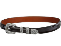 Lucchese Men's Belts - Smooth Goat / Tapered - Black Cherry Lucchese Men's Belts - Smooth Goat / Tapered - Black Cherry