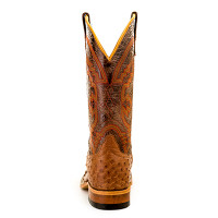 Anderson Bean Men's Boots - Rum Brown Mad Dog Full Quill Ostrich / Chocolate Volcano