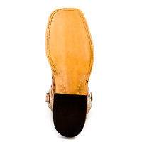 Anderson Bean Men's Boots - Rum Brown Mad Dog Full Quill Ostrich / Chocolate Volcano