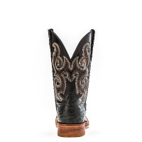 Rios of Mercedes Men's Boots - Black Full Quill Ostrich