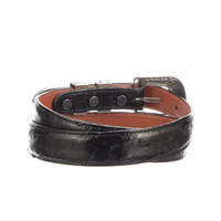 Lucchese Men's Belts - Full Quill Ostrich - Tapered - Black
