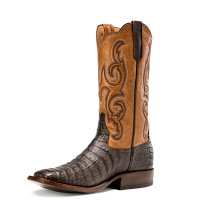 Rios of Mercedes Men's Boots - Chocolate Caiman Belly / Toast Remuda Rios of Mercedes Men's Boots - Chocolate Caiman Belly / Toast Remuda
