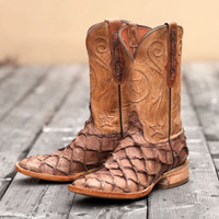 Black Jack Boots - Pirarucu #682 - Tri-Star - Inverted Chocolate