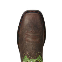 Ariat Men's Work Boots - Workhog VentTek CT - Bruin Brown / Grass Green Ariat Men's Work Boots - Workhog VentTek CT - Bruin Brown / Grass Green