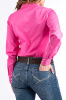 Cinch Women's Shirt - Solid Button Up - Pink