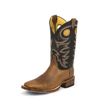Justin Men's Boots - Bent Rail Caddo - Tobacco Cowhide / Black Spiral Cowhide Justin Men's Boots - Bent Rail Caddo - Tobacco Cowhide / Black Spiral Cowhide