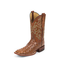 Justin Men's Boots - Truman Full Quill Ostrich - Cognac / Amber Brown Justin Men's Boots - Truman Full Quill Ostrich - Cognac / Amber Brown