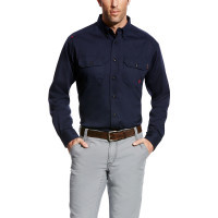 Ariat Men's FR Solid Work Shirt - Navy
