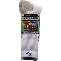 Dan Post Men's Accessories - Work Socks - Medium Weight Natural Mid-Calf Dan Post Men's Accessories - Work Socks - Medium Weight Natural Mid-Calf