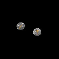 Vogt Mens Accessories - Cufflinks - "Johnny Bones" Sterling Silver W/ 14K Gold Cufflinks Vogt Mens Accessories - Cufflinks - "Johnny Bones" Sterling Silver W/ 14K Gold Cufflinks
