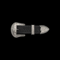 Vogt Men's Accessories - Buckles - The Tombstone Sterling Silver Rope Edge Set 1 1/2" Vogt Men's Accessories - Buckles - The Tombstone Sterling Silver Rope Edge Set 1 1/2"