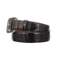 Lucchese Men's Belts - Ultra Belly Caiman - Black Lucchese Men's Belts - Ultra Belly Caiman - Black